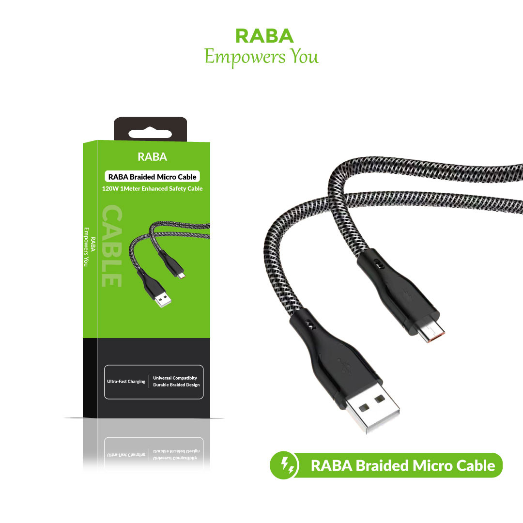 RABA BR1 Micro Braided Data Cable 