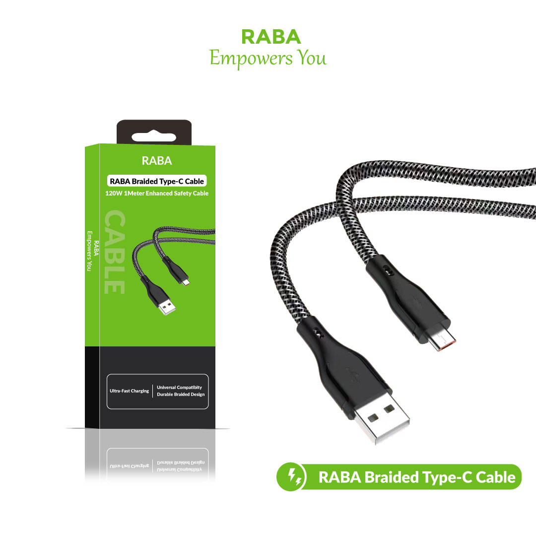  RABA BR1 Type-C Braided Data Cable 