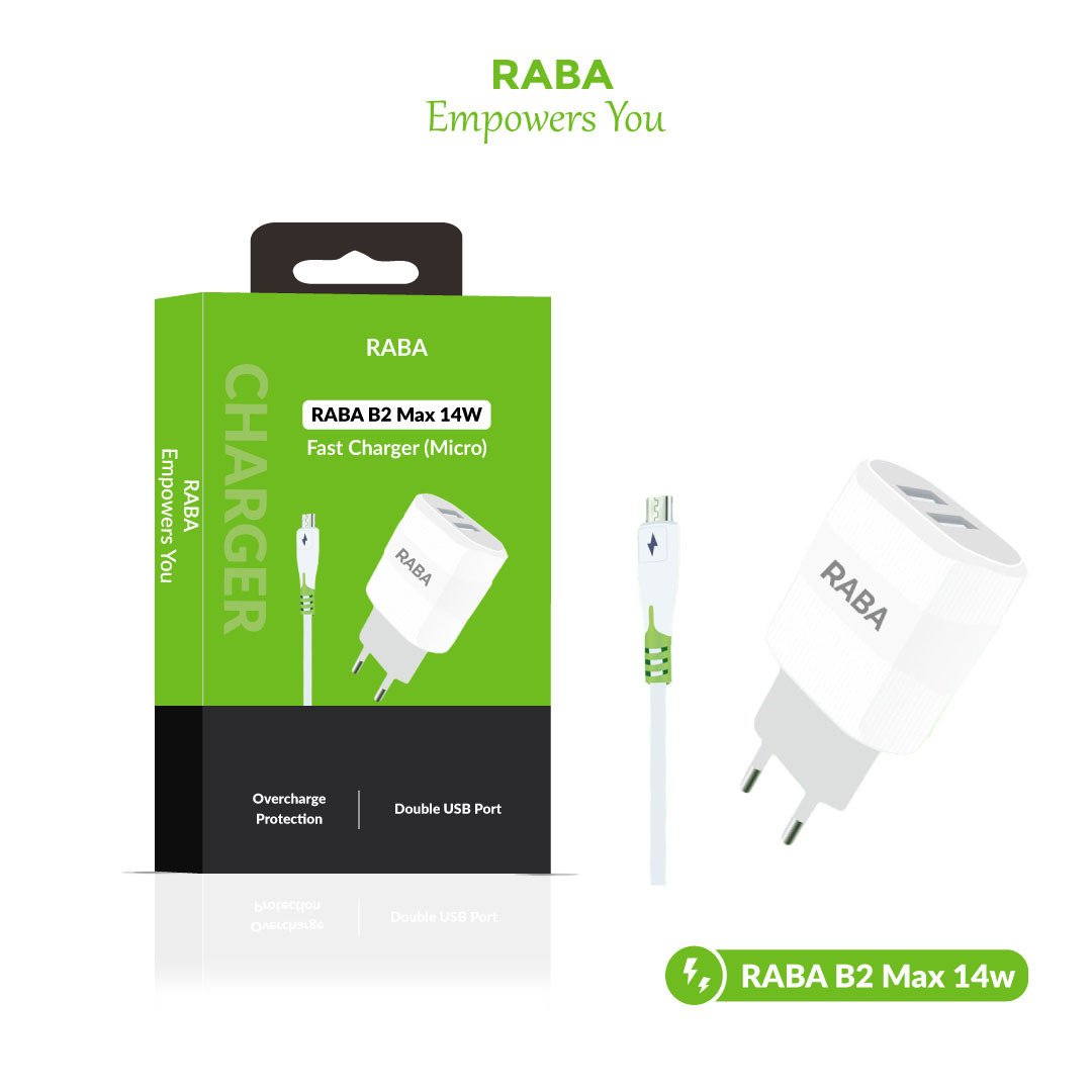 RABA B2 max 2.1A 14watt Type-B Fast Charger