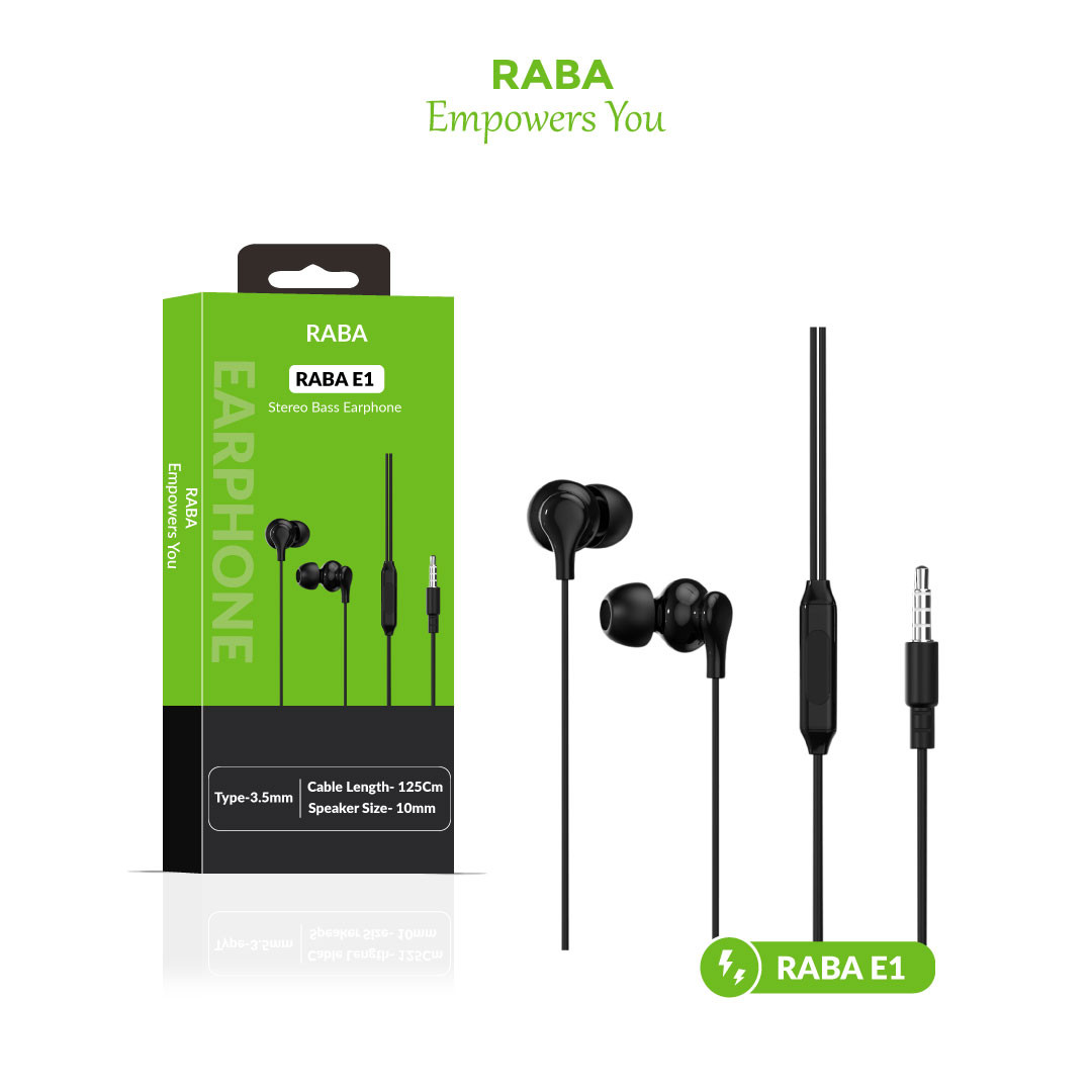 RABA E1 Super Bass Earphone 