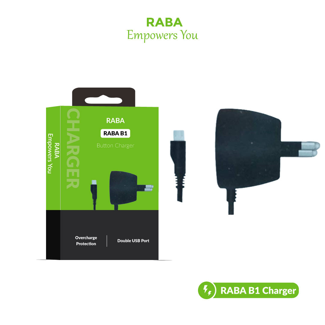 RABA B1 Button Phone Type-B Charger (Light Color Changing)