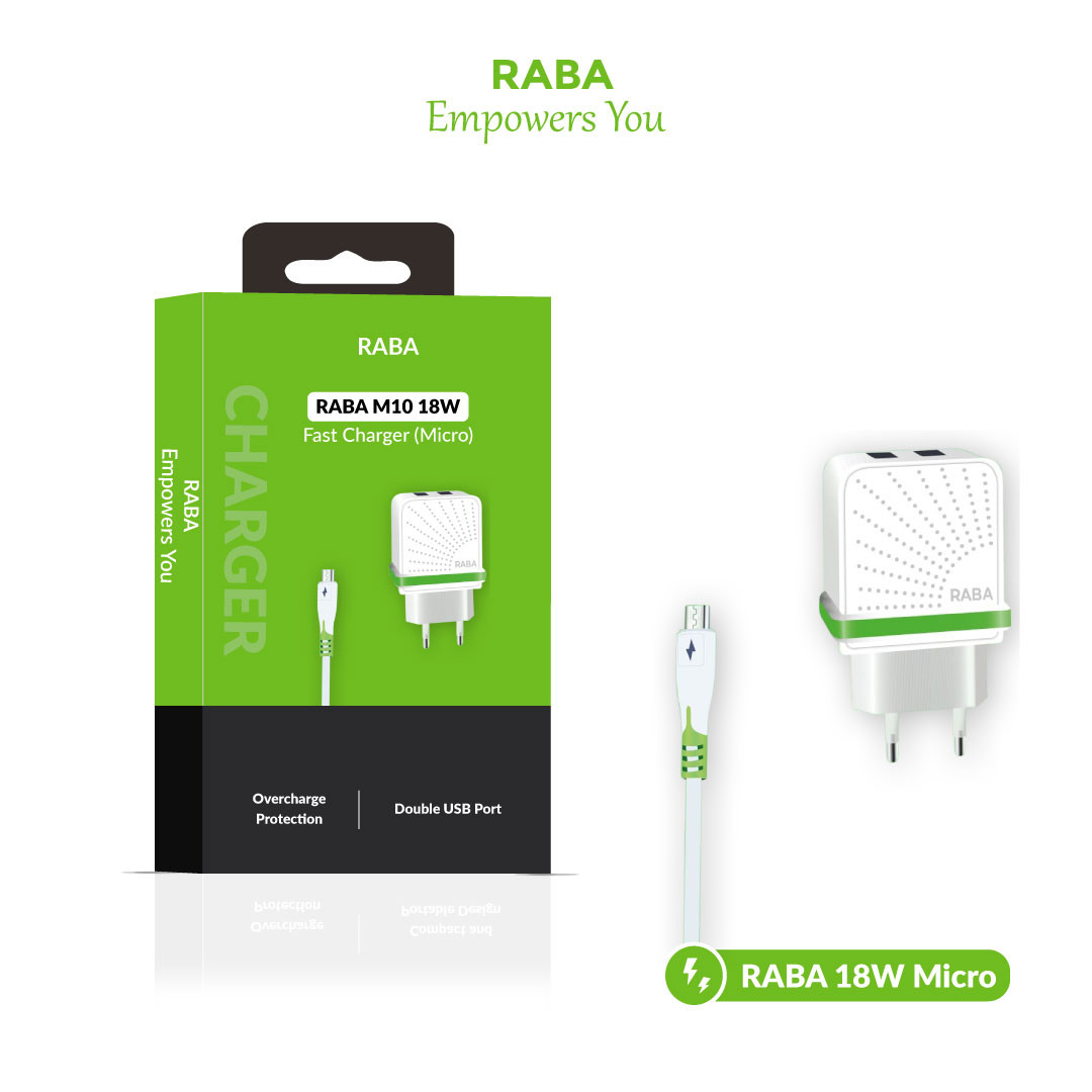 RABA M10 Pro 3.1A 18watt Type-B Fast Charger